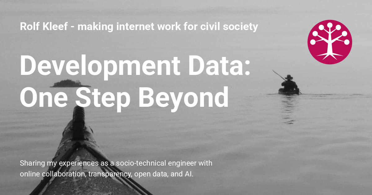 Development Data: One Step Beyond - Rolf Kleef - making internet work ...